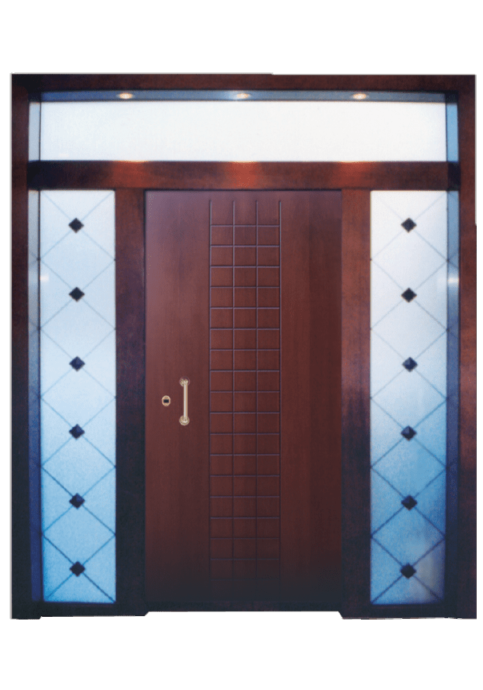 Εικόνα Θωρακισμένη Πόρτα εισόδου με 3 σταθερά και κάγκελο μασίφ